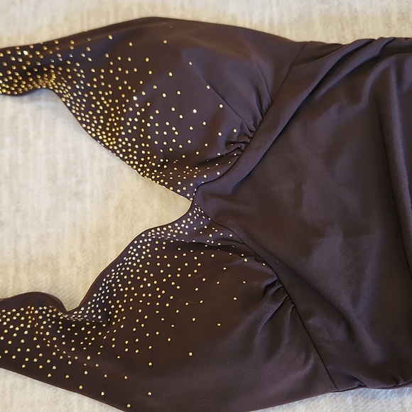 Gorgeous Retro Y2K Brown Halter Le Chateau Dress 💎 - Picture 3 of 4